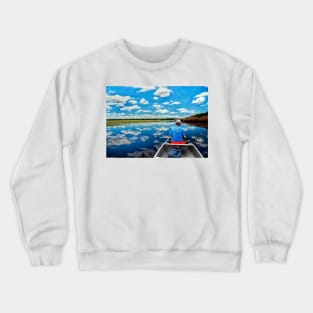 Cloud reflection on a lake Crewneck Sweatshirt